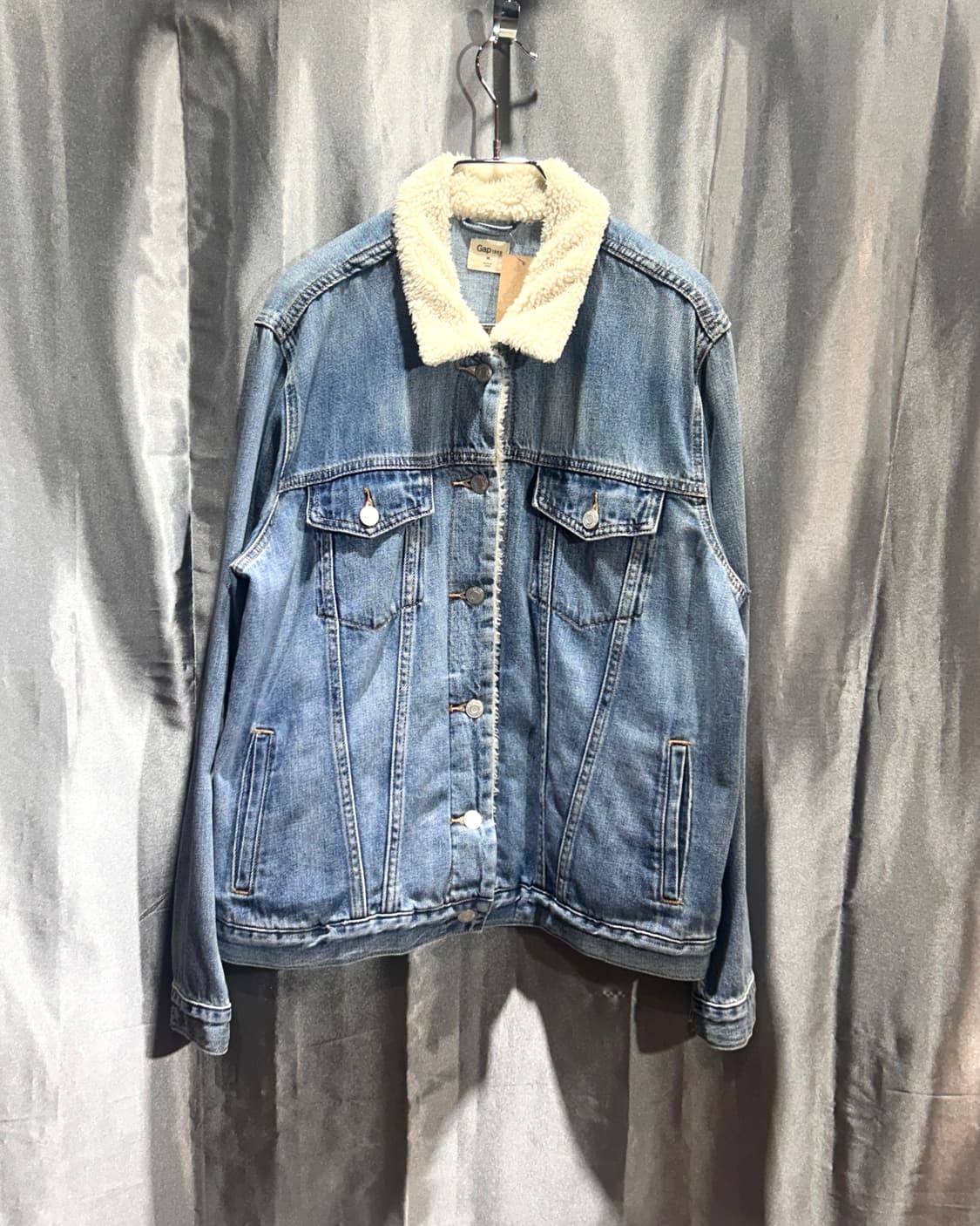 XL GAP 갭 연청 양털 쉐르파 데님 트러커 자켓 상품이미지2