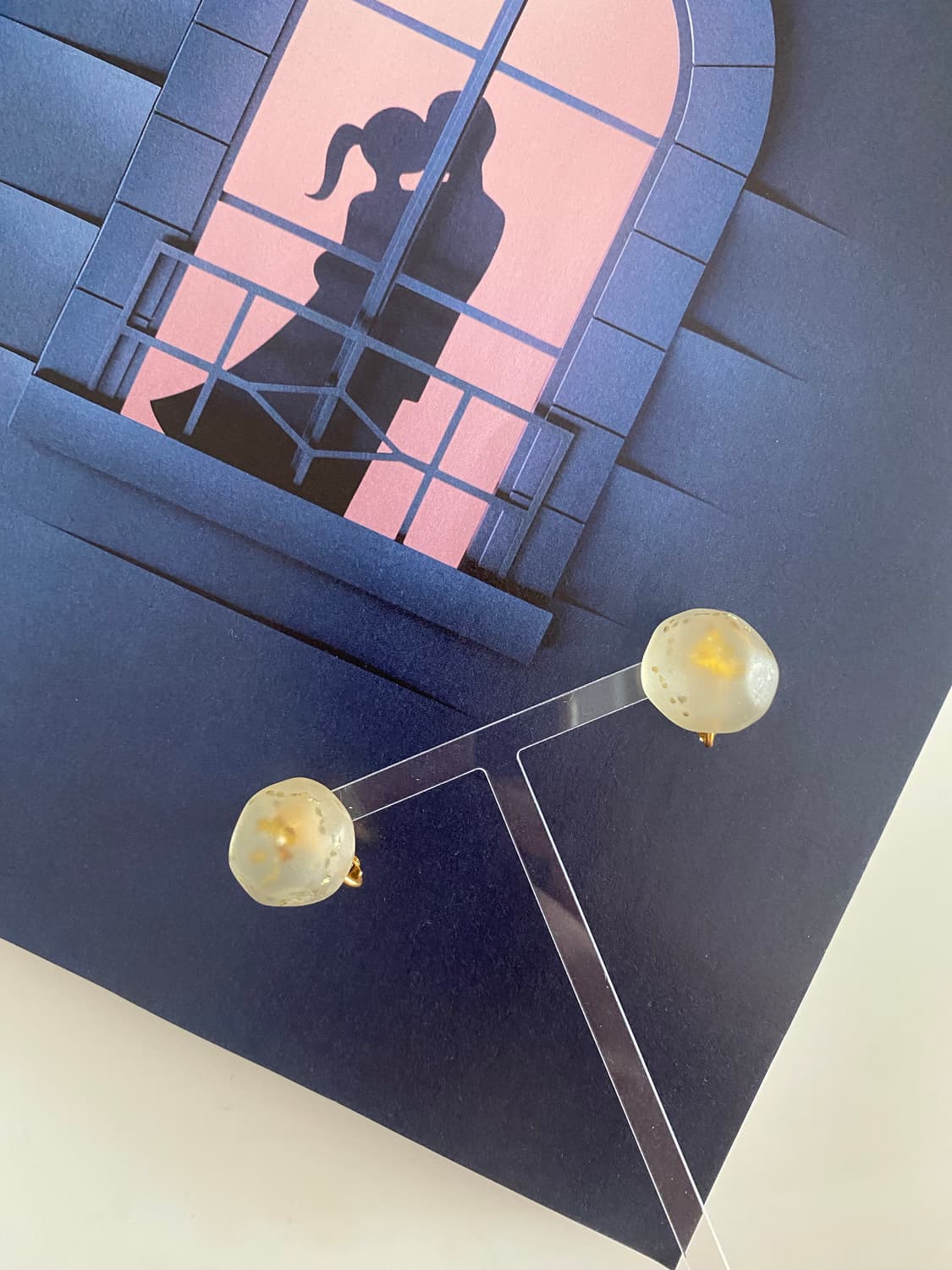 금박 포인트 빈티지 귀찌 귀걸이 상품이미지1