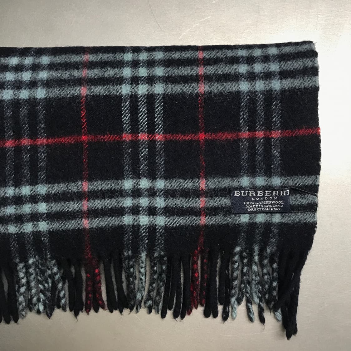 버버리 정품 램스울 머플러 네이비 상품이미지3