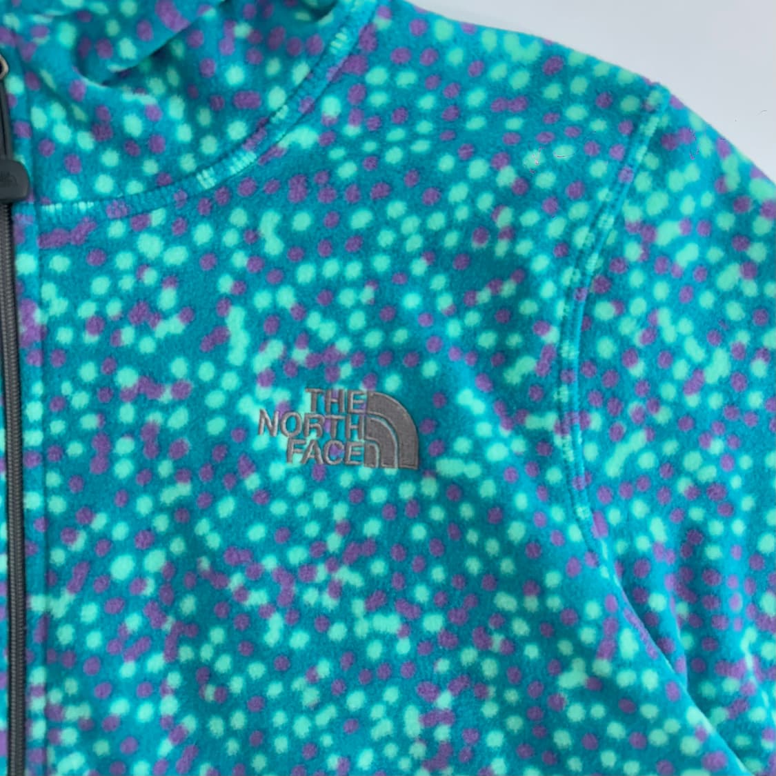 The north face 노스페이스 민트 패턴 후리스 후드집업 상품이미지4