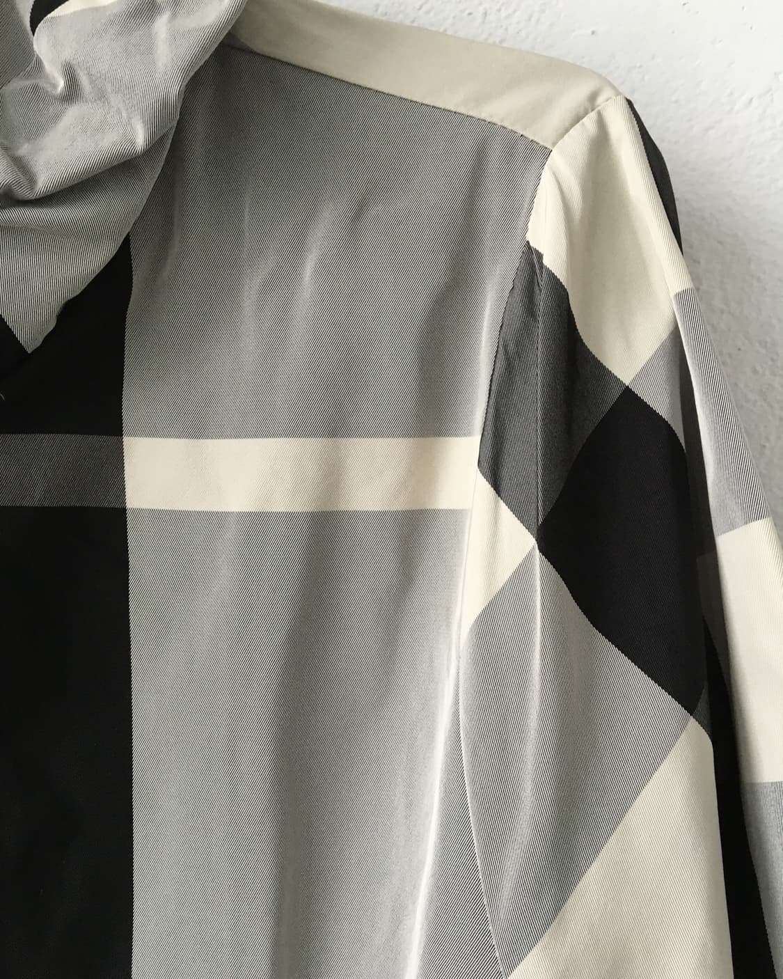 Check pattern balloon fit hood long jack 상품이미지7