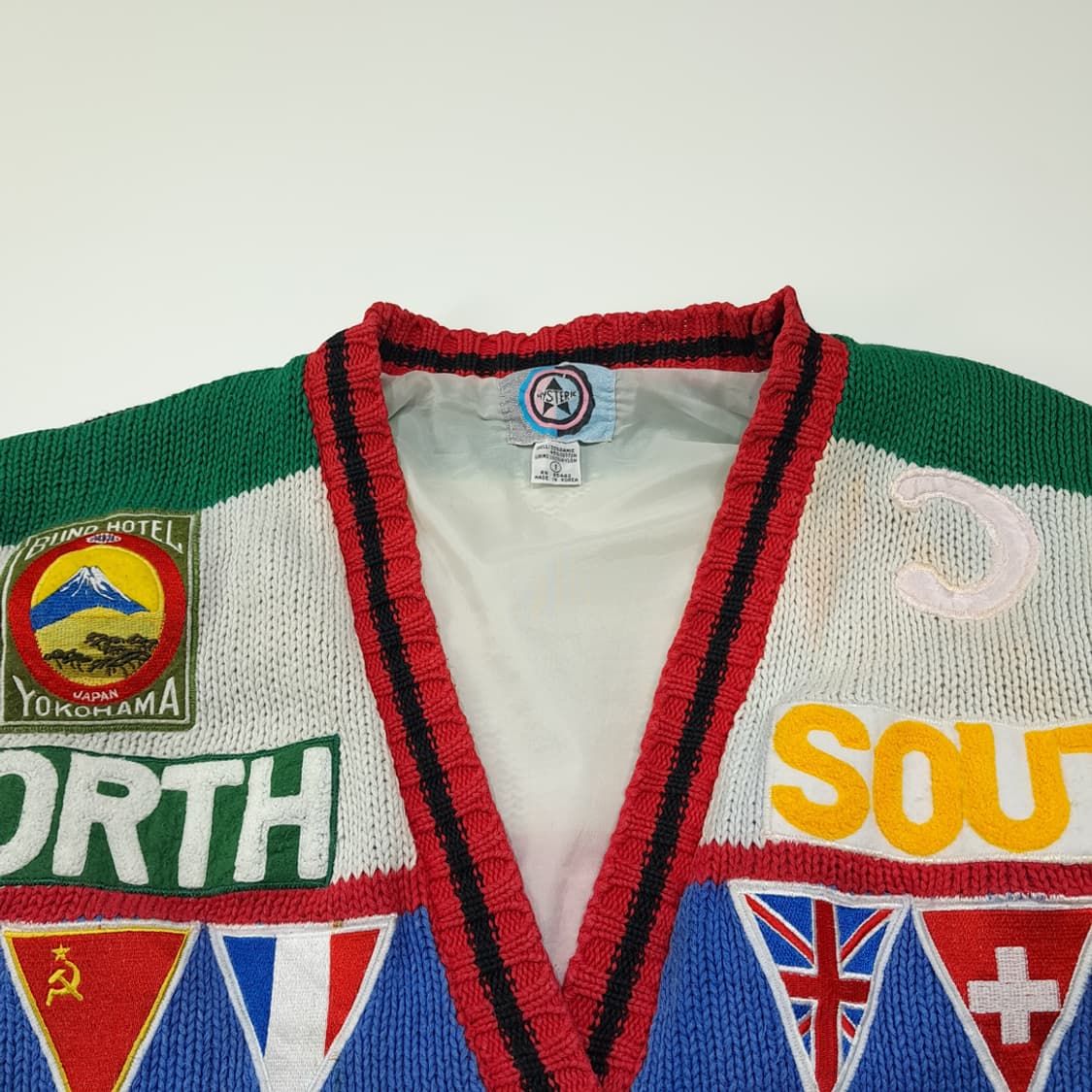 CL271 XL 히스테릭 글래머 80s 한국판 아플리케 니트 가디건 상품이미지2