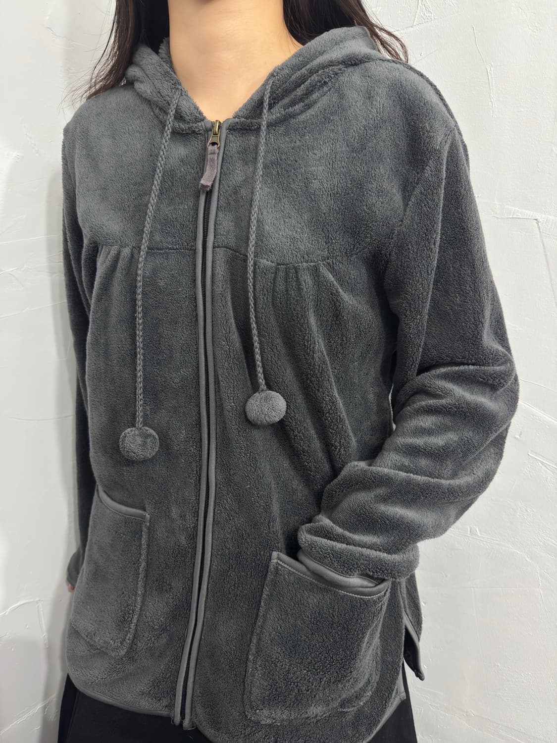 fleece hood zipup 상품이미지4