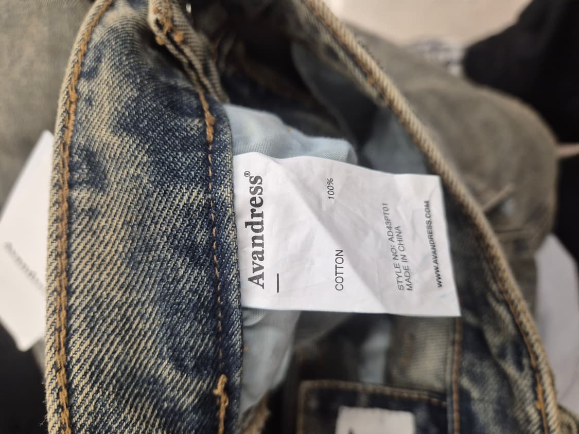 Avandress 빈티지 워싱 와이드 데님 팬츠 S사이즈새상품 상품이미지6