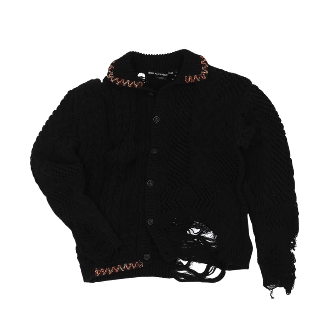 ADSB 앤더슨벨 소바쥬 코튼 가디건 블랙 상품이미지1