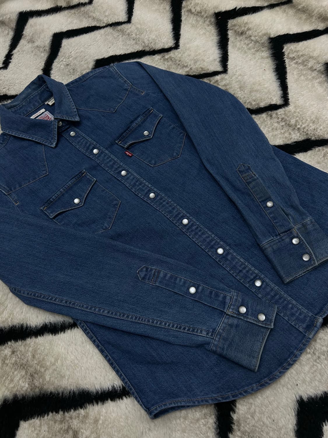 [XS]리바이스 클래식핏 웨스턴 데님셔츠/진청 상품이미지2