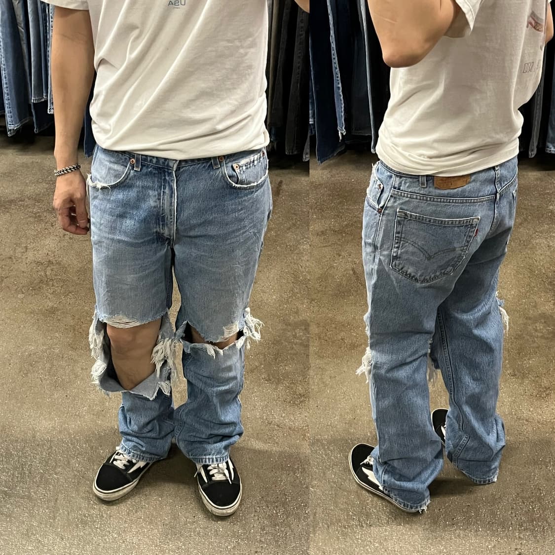 90-00s Levis517 데미지 부츠컷 (34“) 상품이미지7