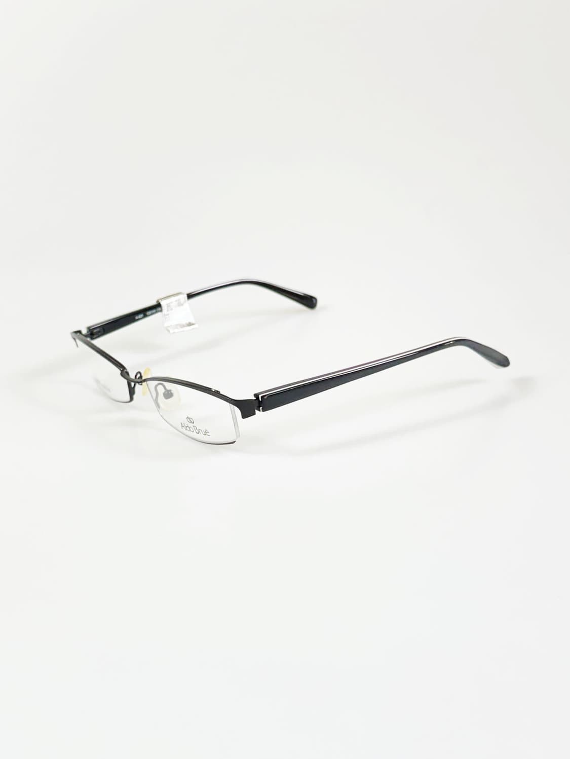 ALDO BRUE 블랙 세미 림리스 스퀘어 메탈 빈티지 안경 상품이미지3