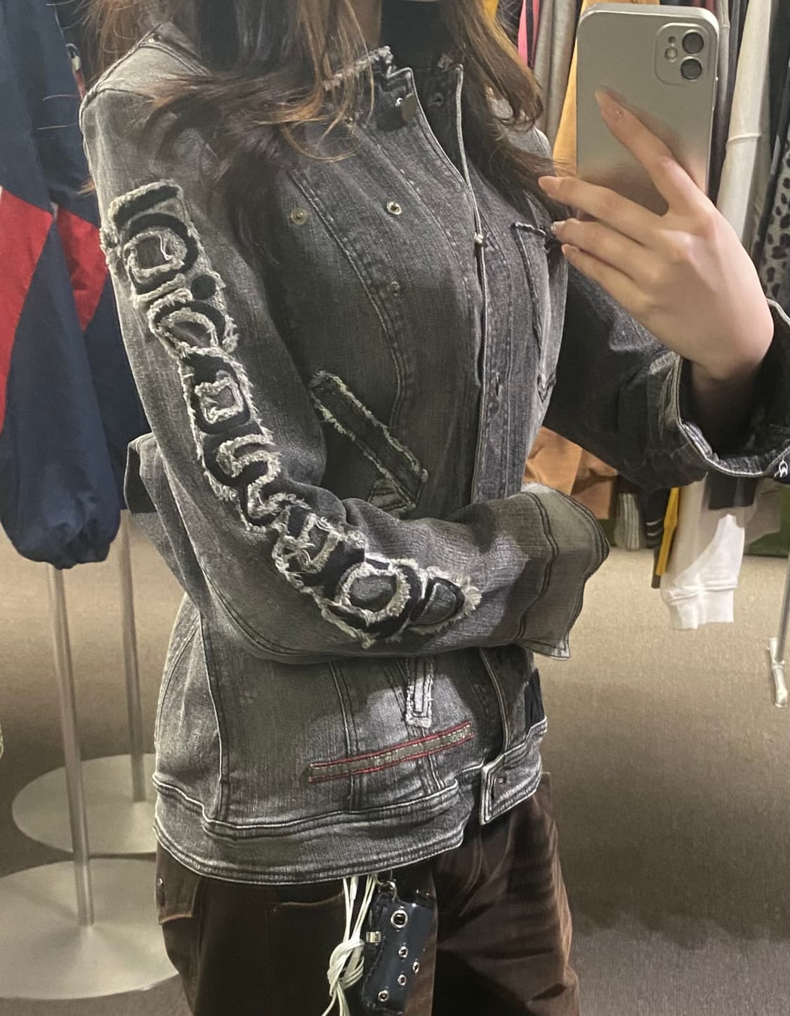 42)Japanese vintage 패치워크 디테일 데님자켓 상품이미지1