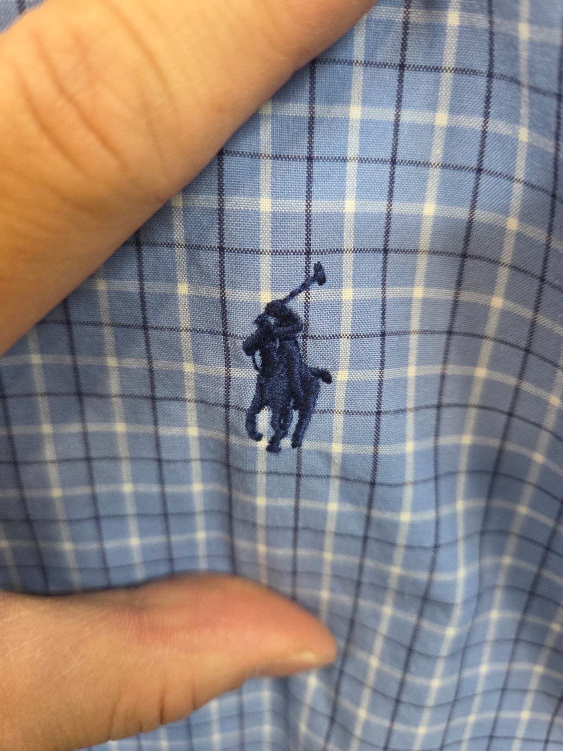 폴로랄프로렌 커스텀핏 체크 셔츠반팔 대략 남성 m 상품이미지4