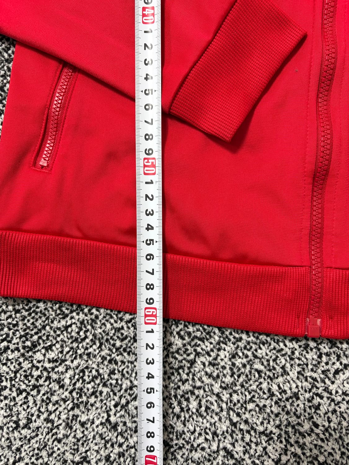 빈티지9. (3.1절 할인!) 아디다스 배색 라인 져지 레드 네이비 자켓 상품이미지2