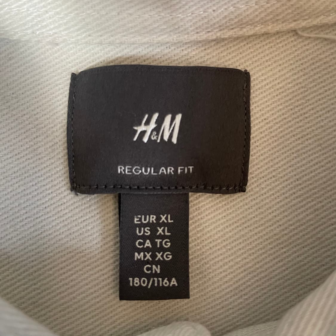 H&M 아이보리 코튼 투포켓 셔츠 자켓 XL 상품이미지4