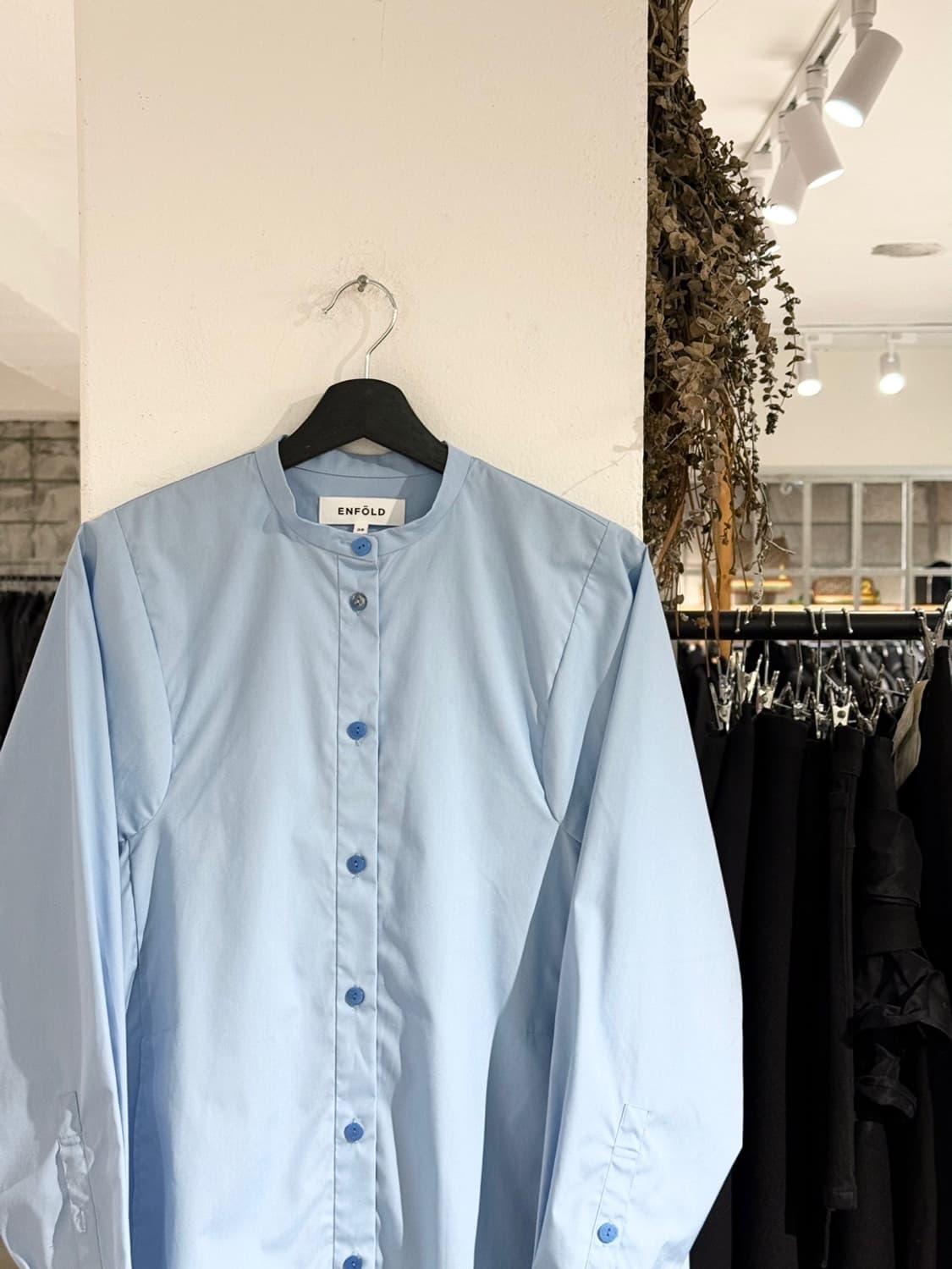엔폴드 블루 라운드칼라 셔츠  상품이미지3