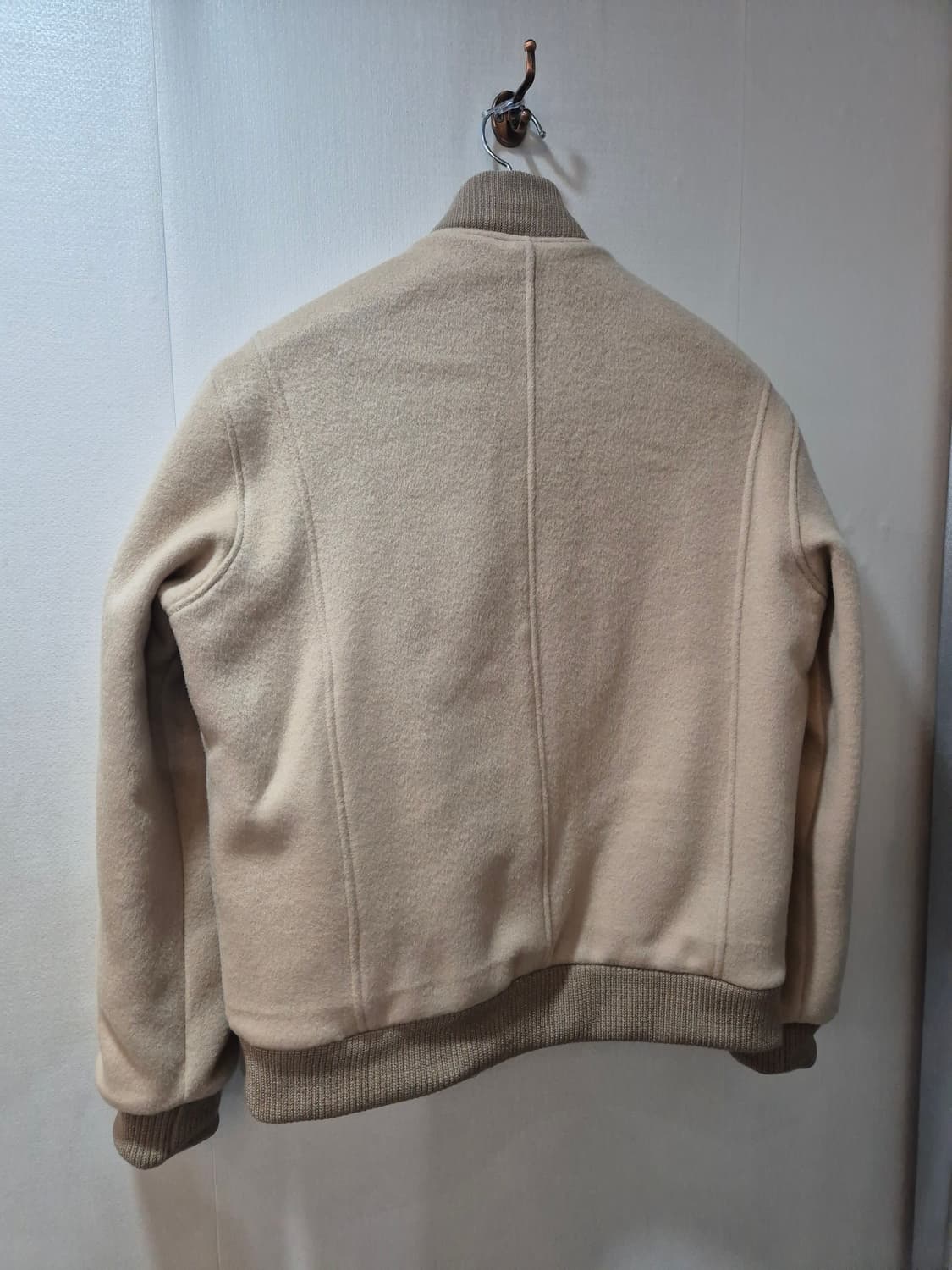 베이지 울 시보리 자켓 상품이미지4