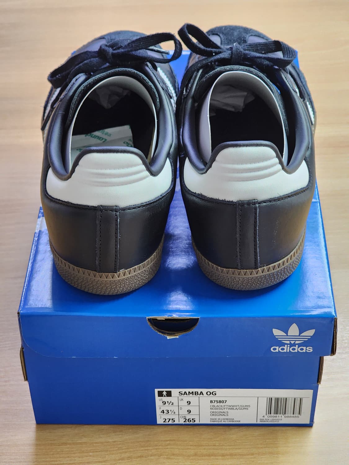 아디다스 삼바 OG 블랙 화이트 275 상품이미지5