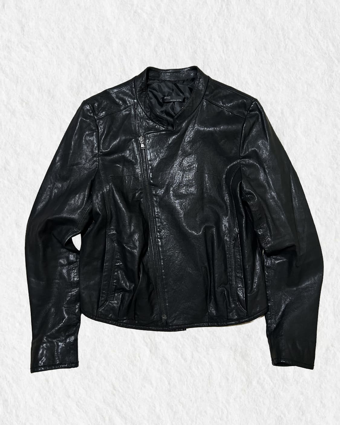 빈티지 사선 양가죽 자켓 상품이미지1