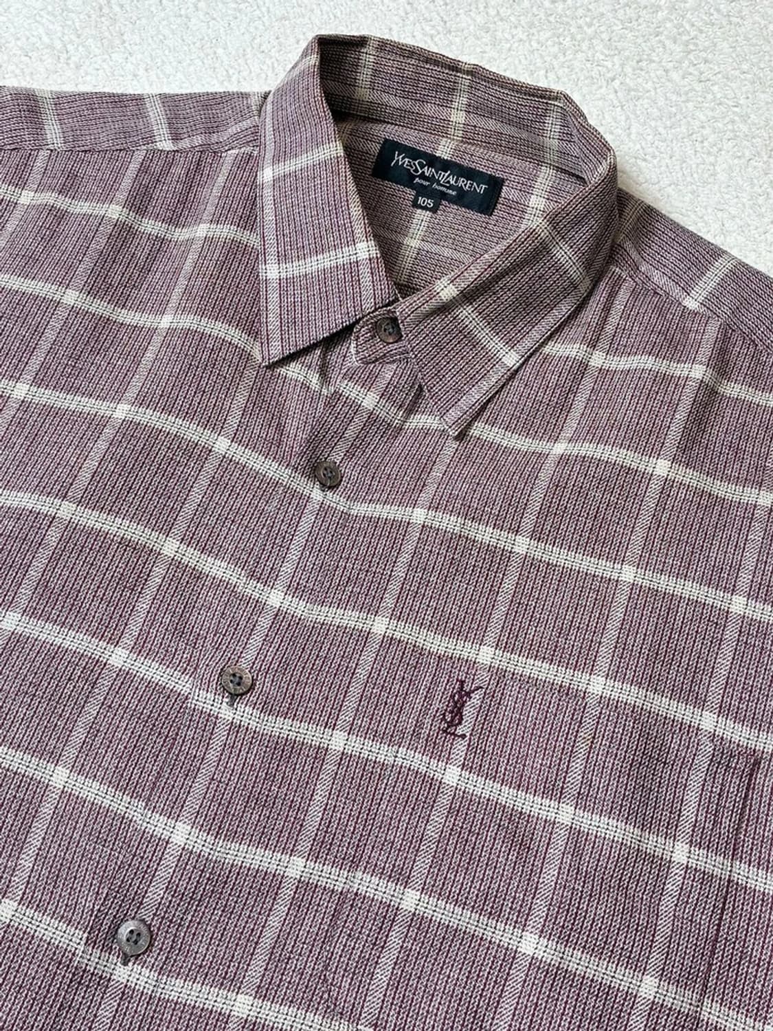 입생로랑 00's 체크 로고 시그니처 셔츠 PN7008 상품이미지3