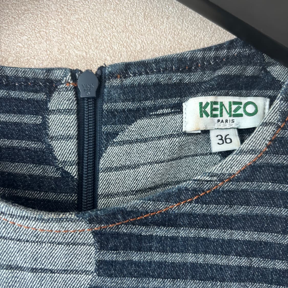 Kenzo 겐조 데님 도트 민소매 원피스 44사이즈 상품이미지2
