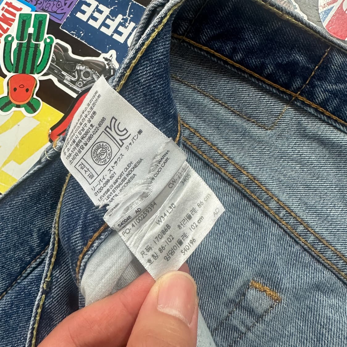 리바이스 550 블루 진 데님 팬츠 34 상품이미지8