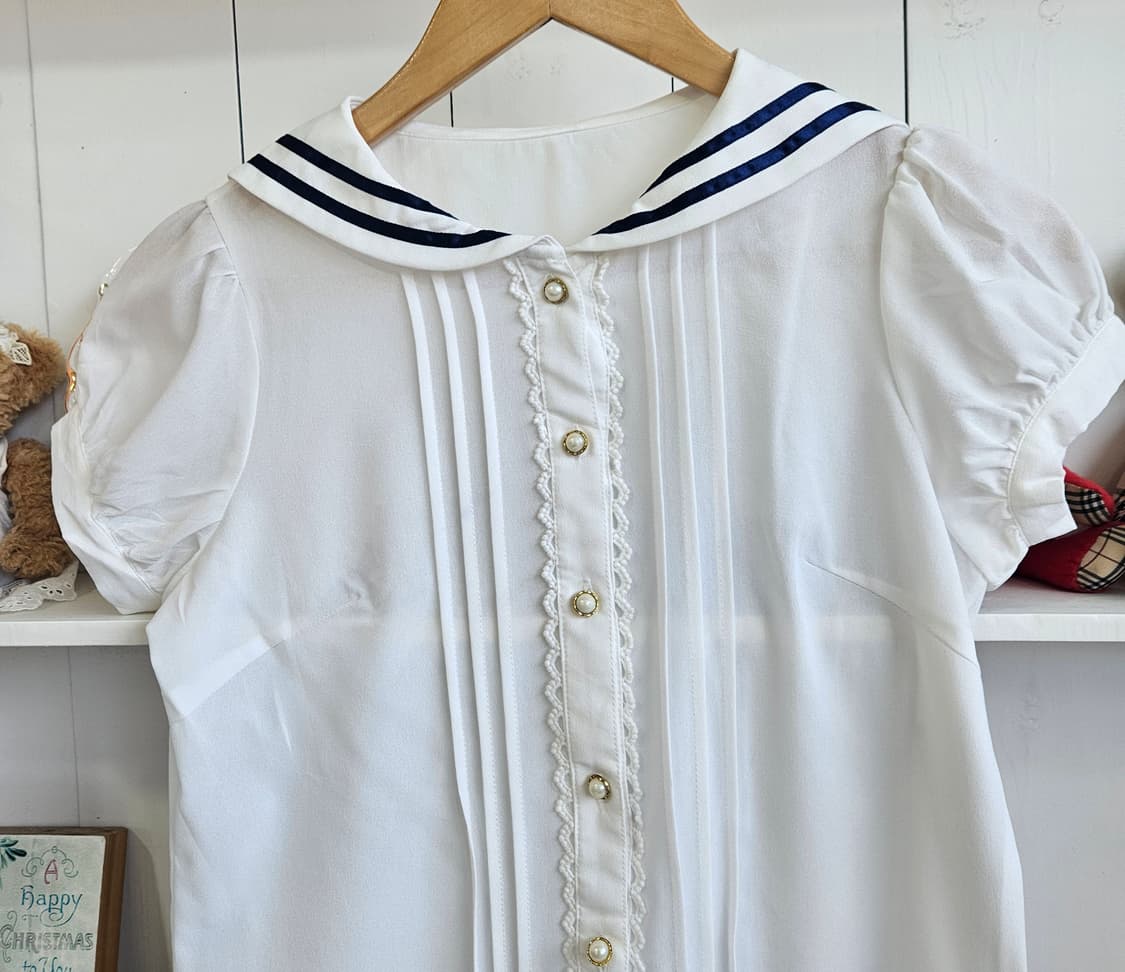 (Ank Rouge) 세일러 카라 블라우스 상품이미지3