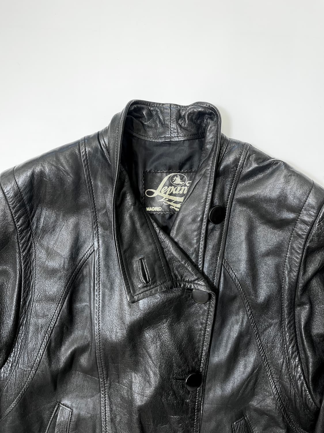 블랙 사선 양가죽 자켓 상품이미지7