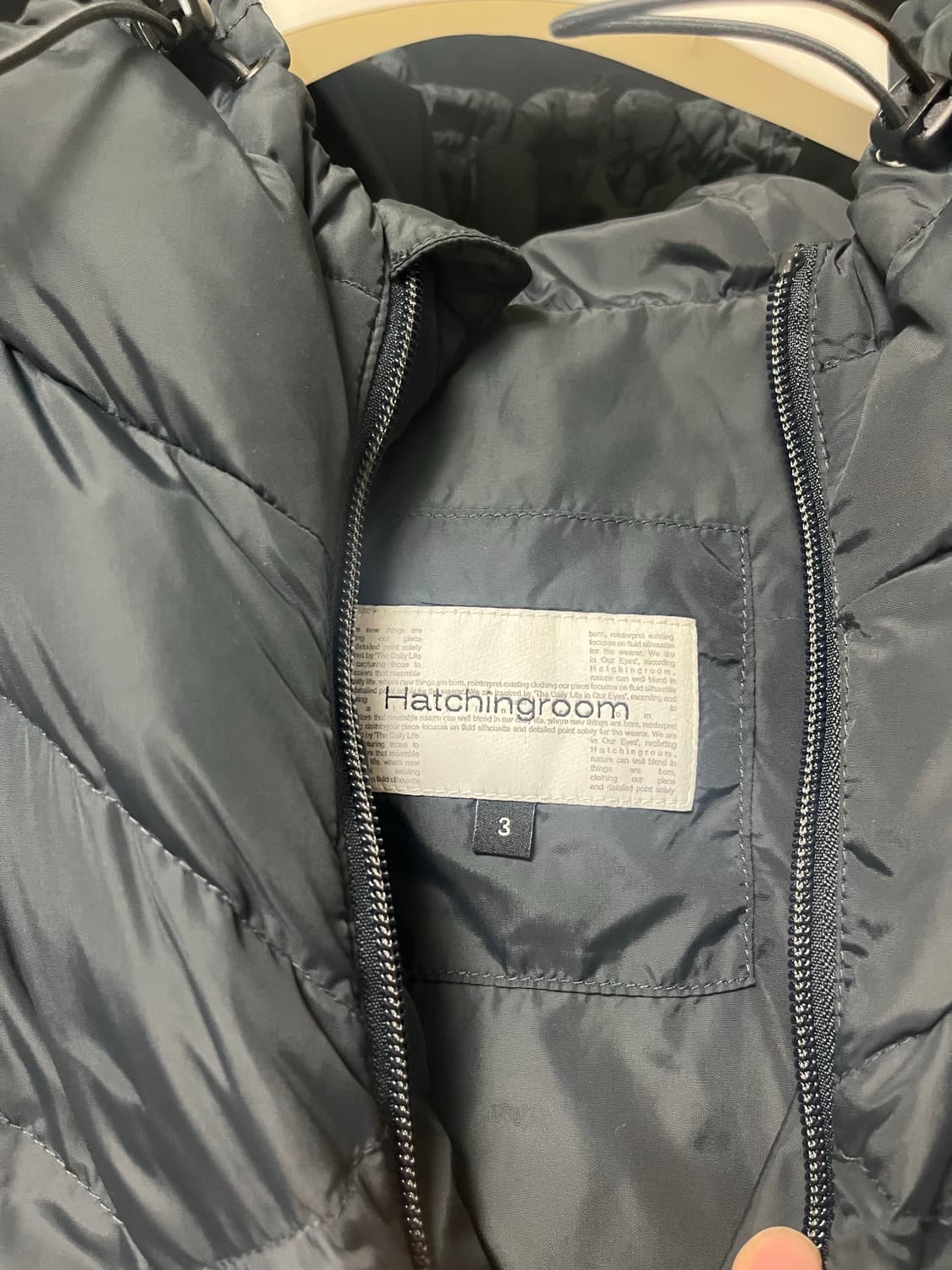 해칭룸 웹 구스다운 푸퍼자켓 블루 그레이 상품이미지3