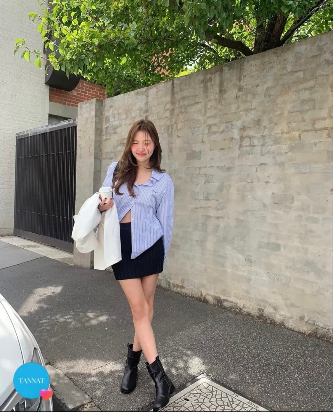 타낫 tannat 로고 스트라이프 셔츠  상품이미지2
