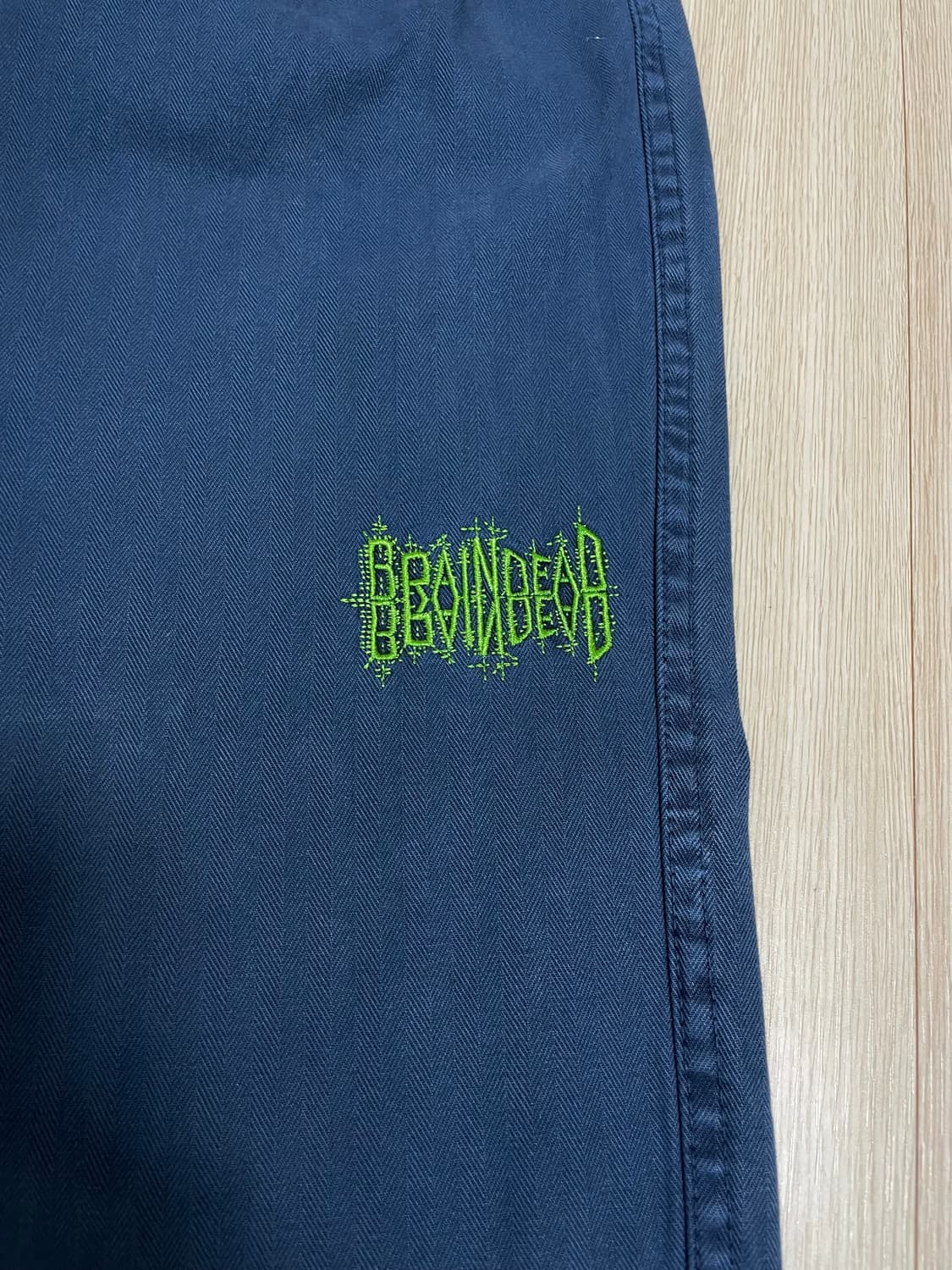 [M] 브레인데드 피그먼트 다잉 헤링본 팬츠 새상품 상품이미지3