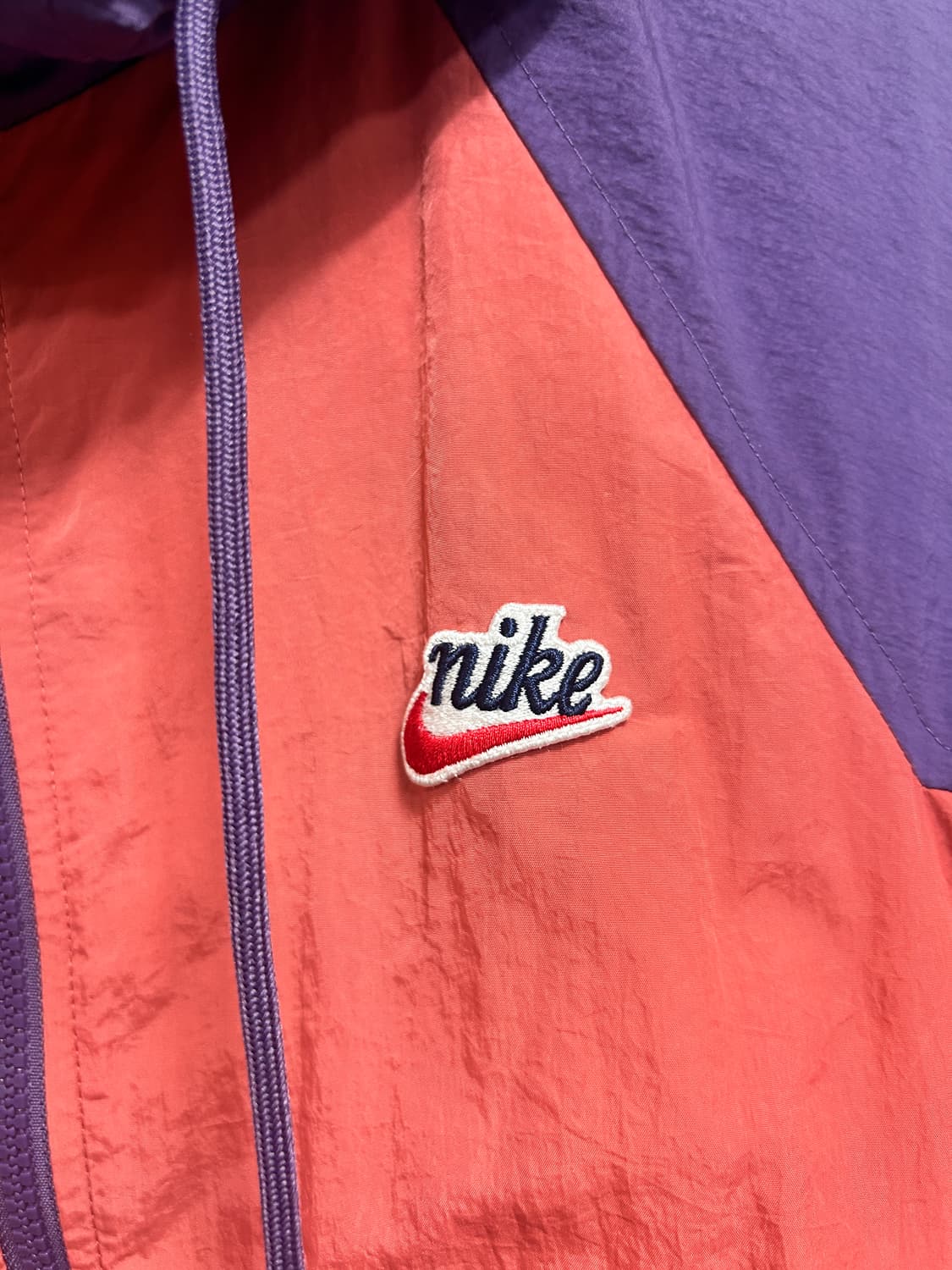 나이키 믹스컬러 퍼플 배색 헤리티지 윈드러너 우븐 자켓 상품이미지3