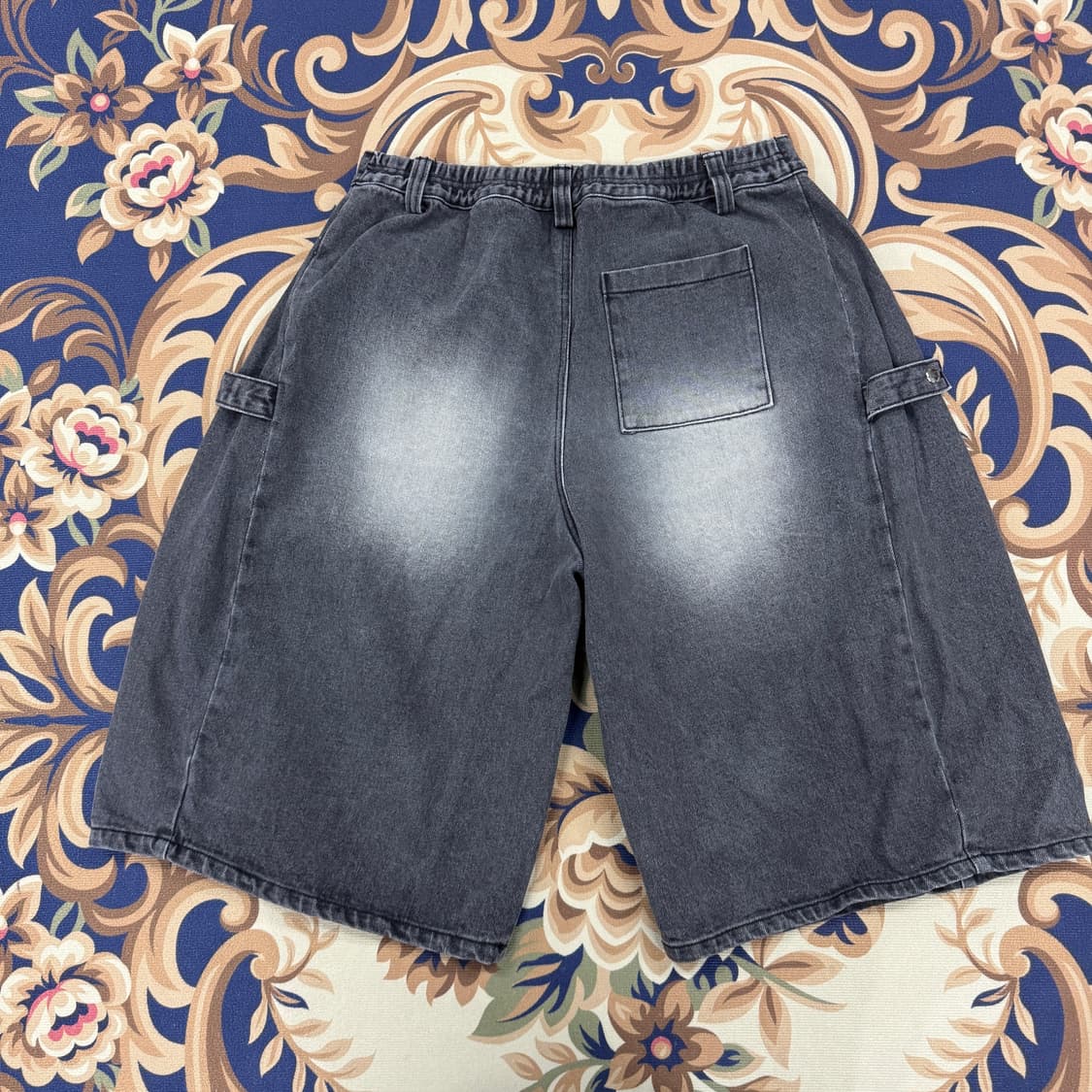 (M)어나더 웨이브 another wave 흑청 워싱 데님버뮤다 팬츠 상품이미지3