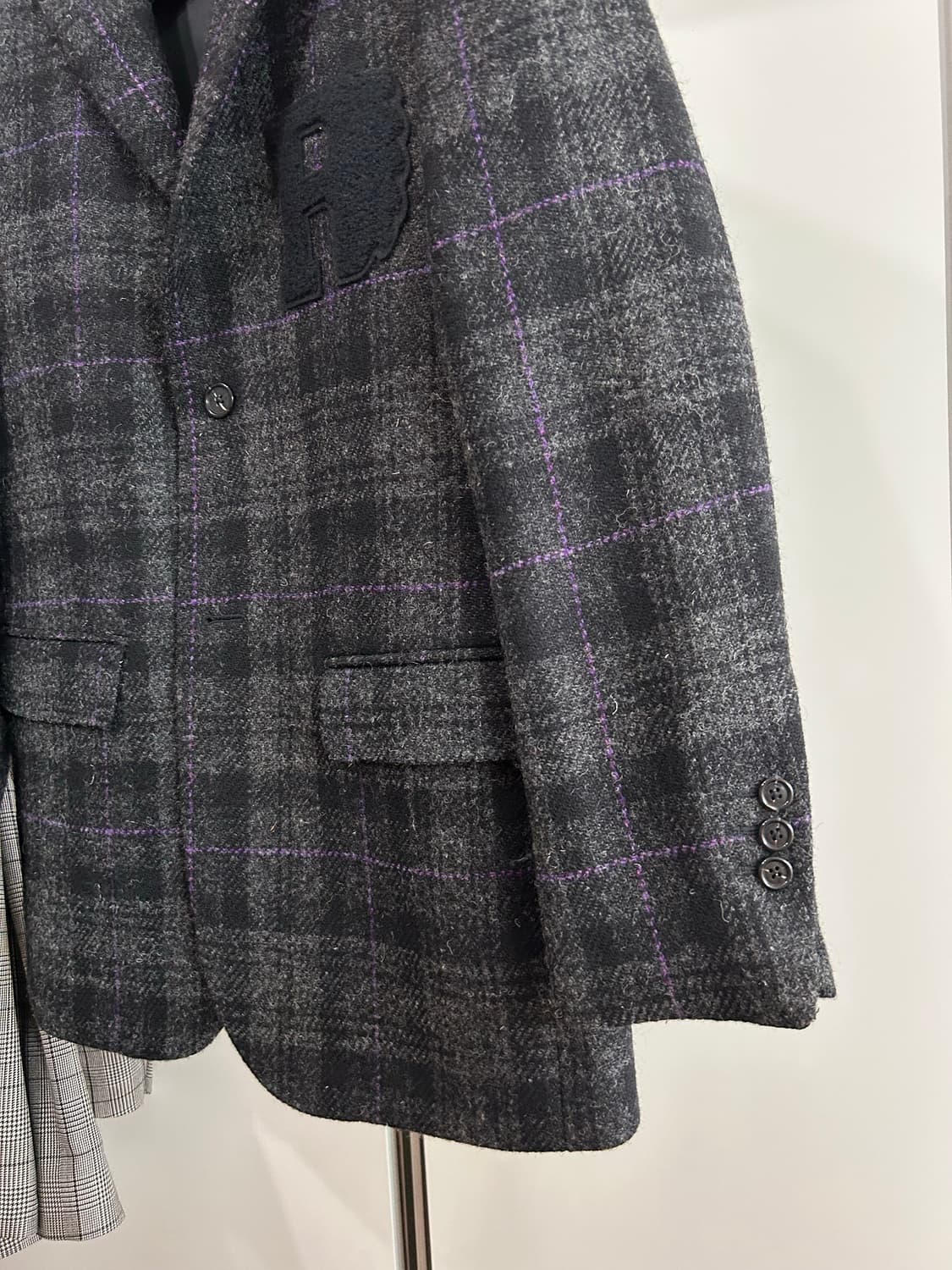 라프시몬스 울 부클 패치 블레이저 상품이미지4