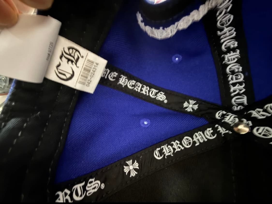 크롬하츠 ch로고 6패널 베이스볼캡 블루 상품이미지3