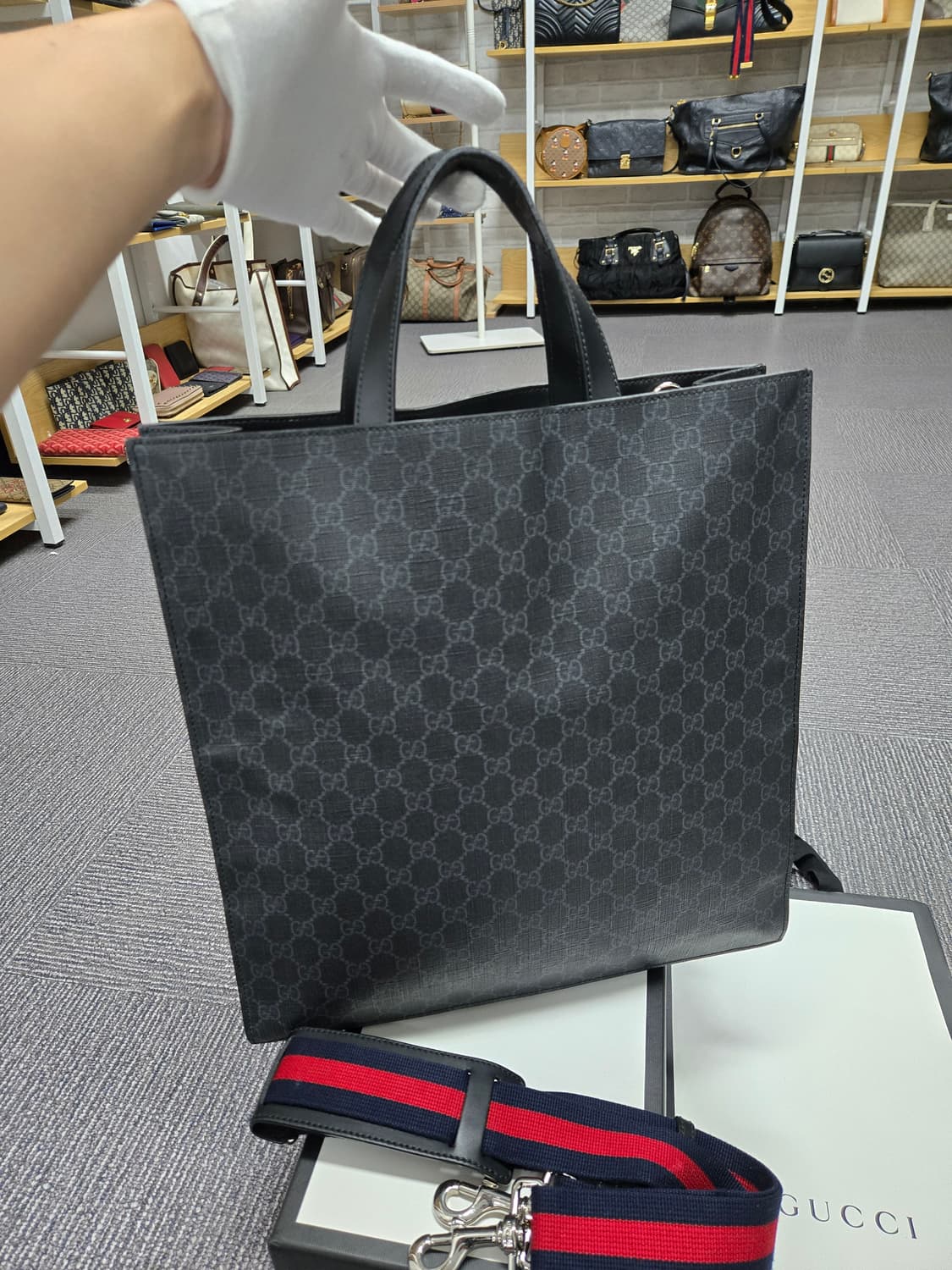 [특가][정품]구찌 웹삼선 토트 숄더백 상품이미지3