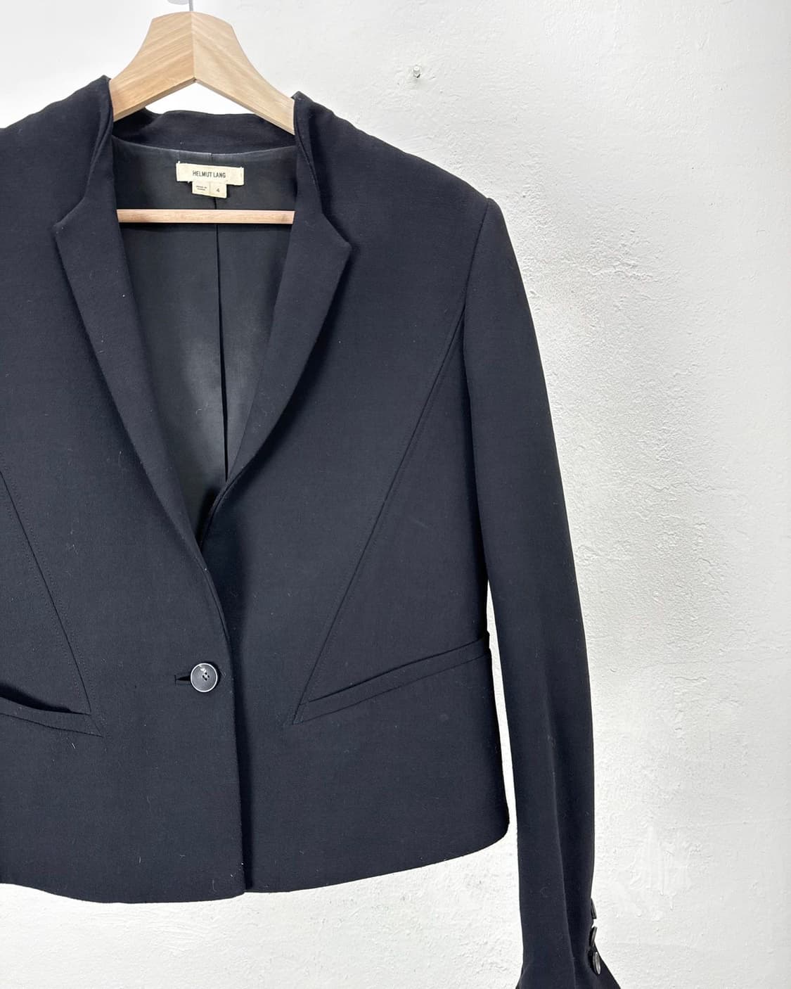 헬무트랭 벤타 블랙 카라리스 슬릿 암즈 1b 블레이저 자켓 상품이미지3