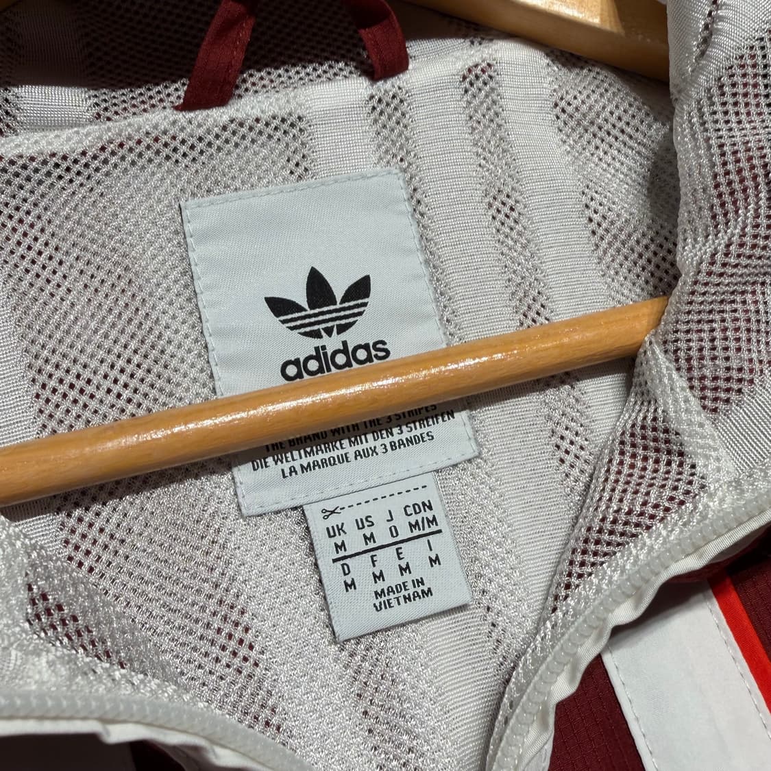 아디다스 오리지널 아노락 바람막이 L 마룬 상품이미지3