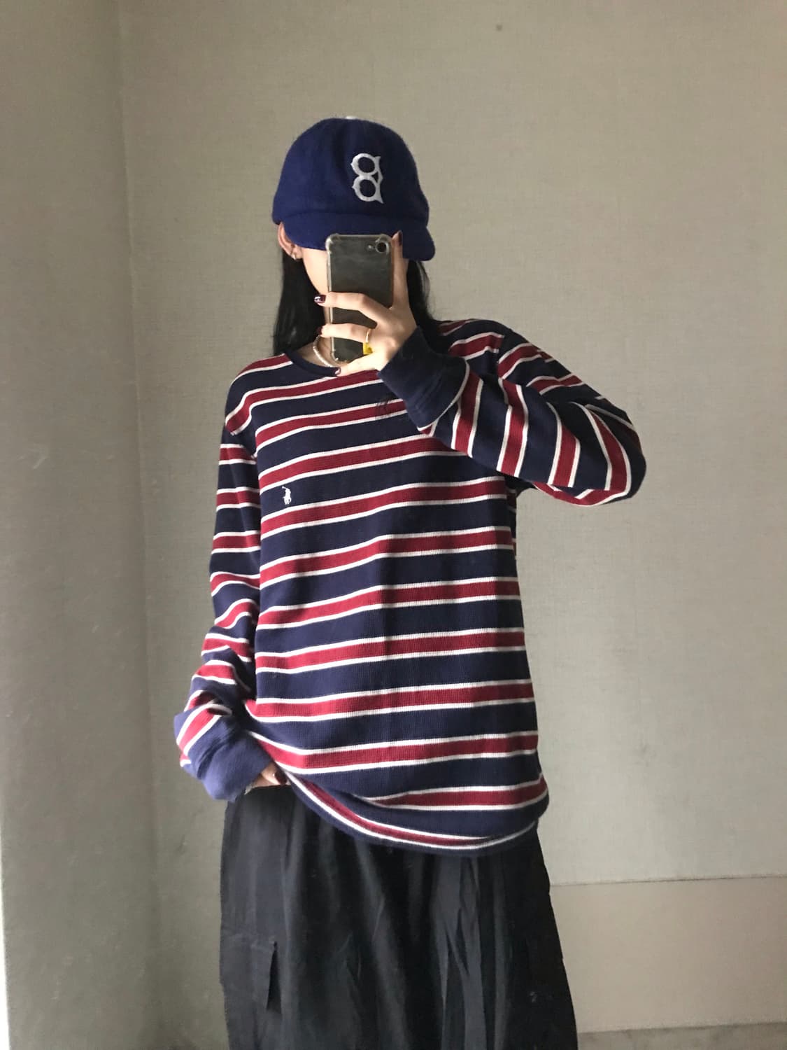 폴로 스트라이프 와플 롱슬리브 상품이미지3
