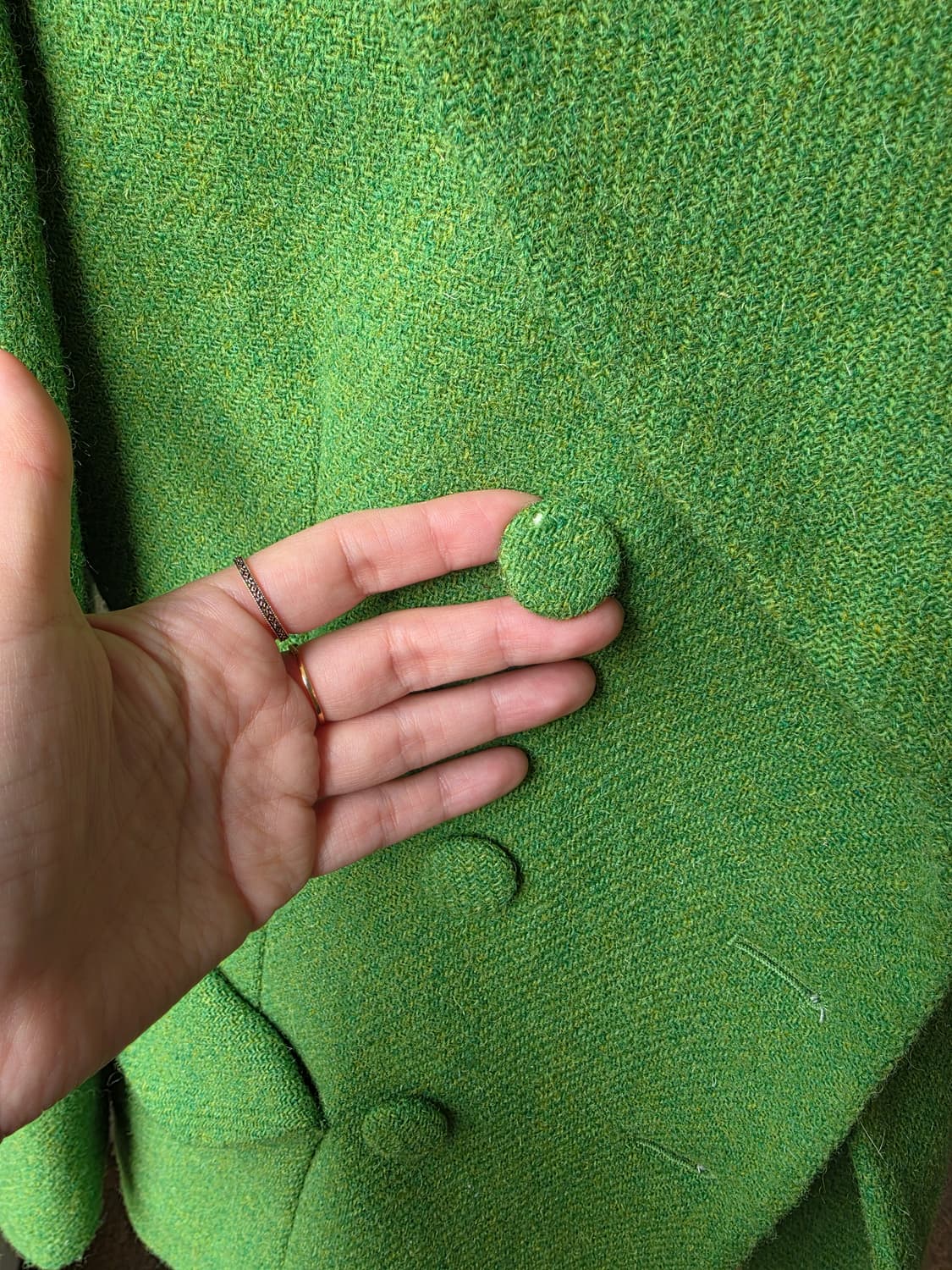 그린 더블 해리스트위드 자켓 상품이미지5