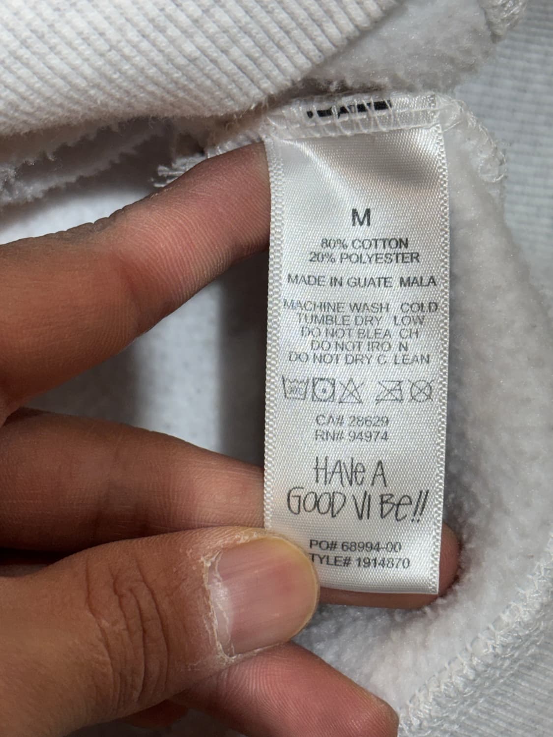 스투시 베이직 크루넥 애쉬헤더 기모 맨투맨 M사이즈 상품이미지6