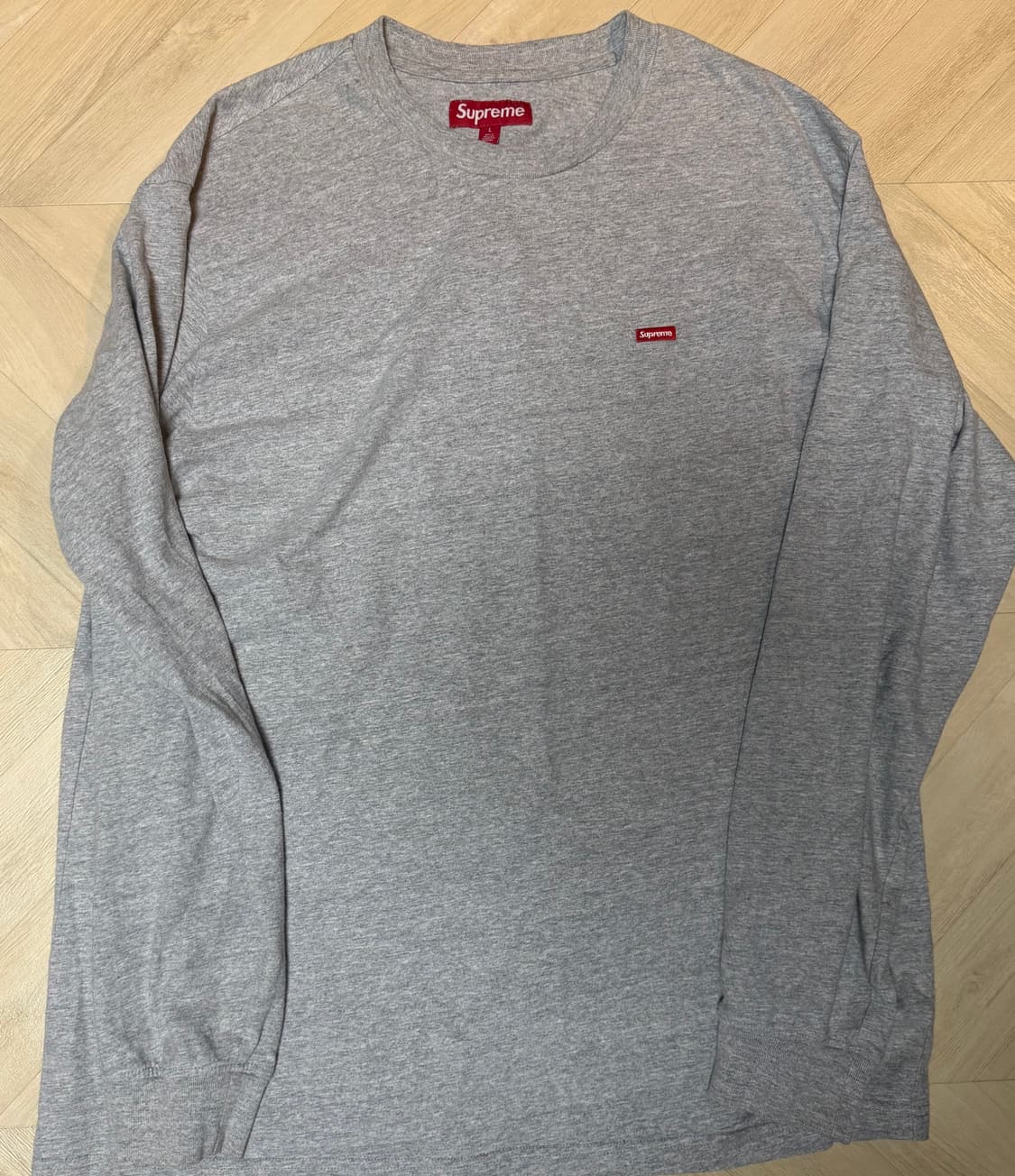 슈프림 롱슬리브 그레이 L 상품이미지1