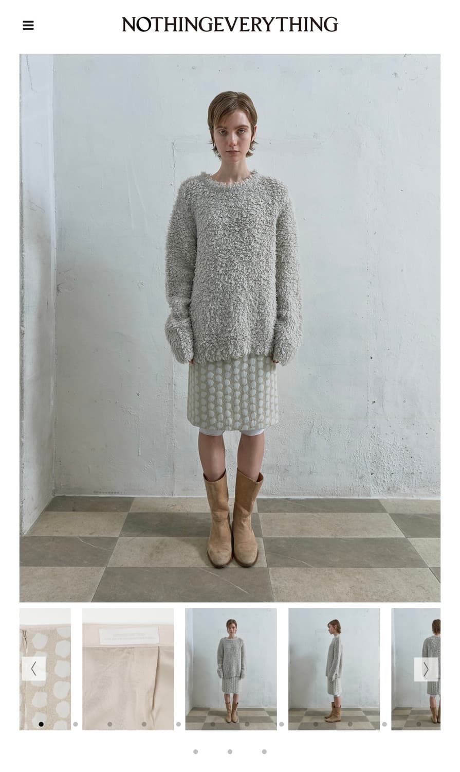 낫띵에브리띵 페블 자카드 미디 스커트 2사이즈 상품이미지1