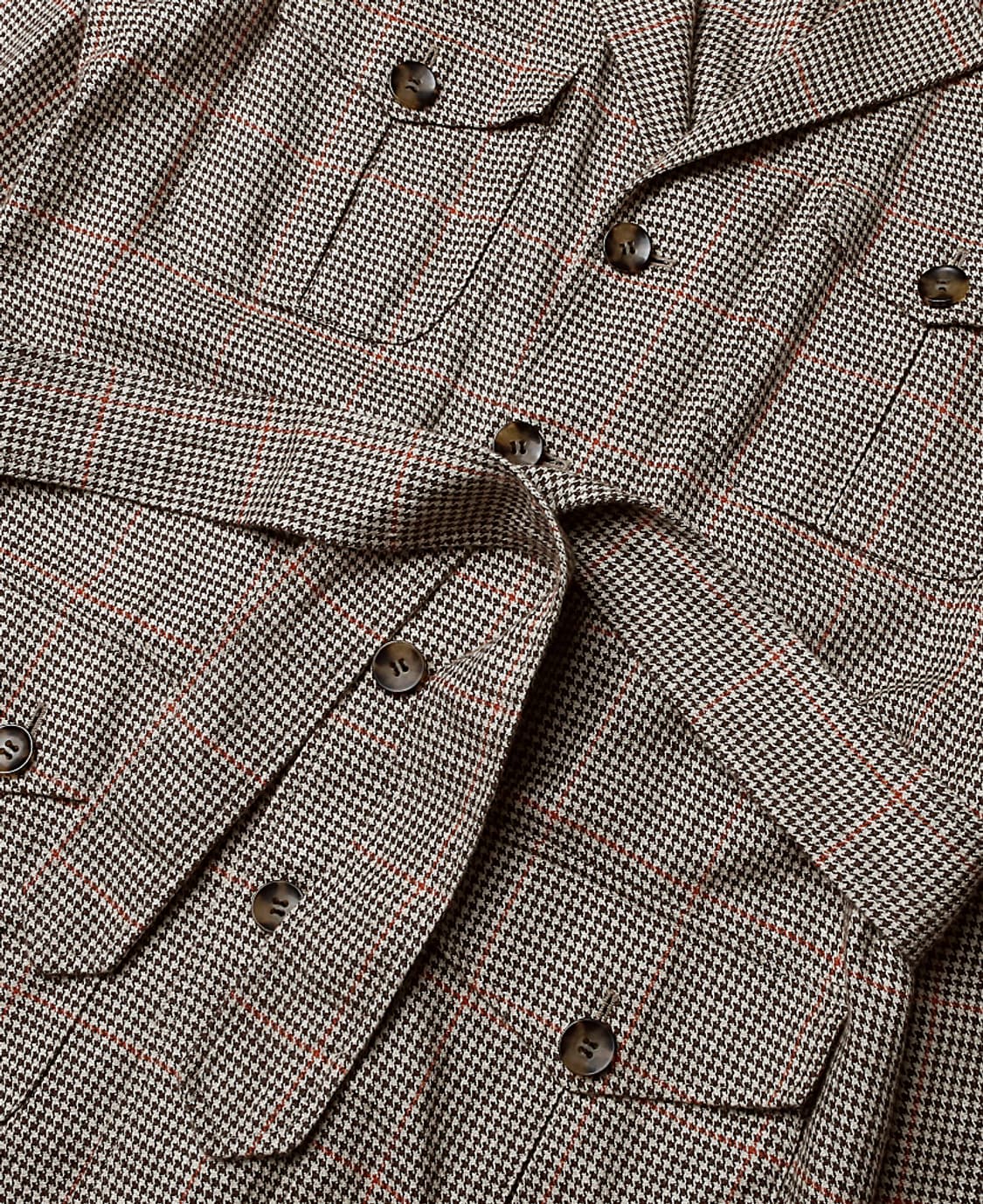 수트 서플라이 [Suit Supply] 마지 건클럽 체크 벨트 자켓 상품이미지4