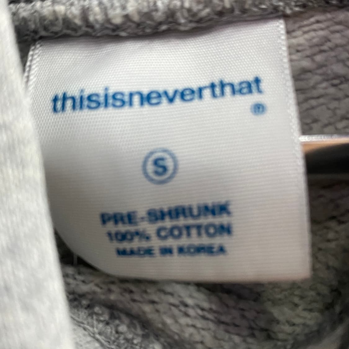 디스이즈네버댓 빅로고 그레이 후드티 B3561 상품이미지4