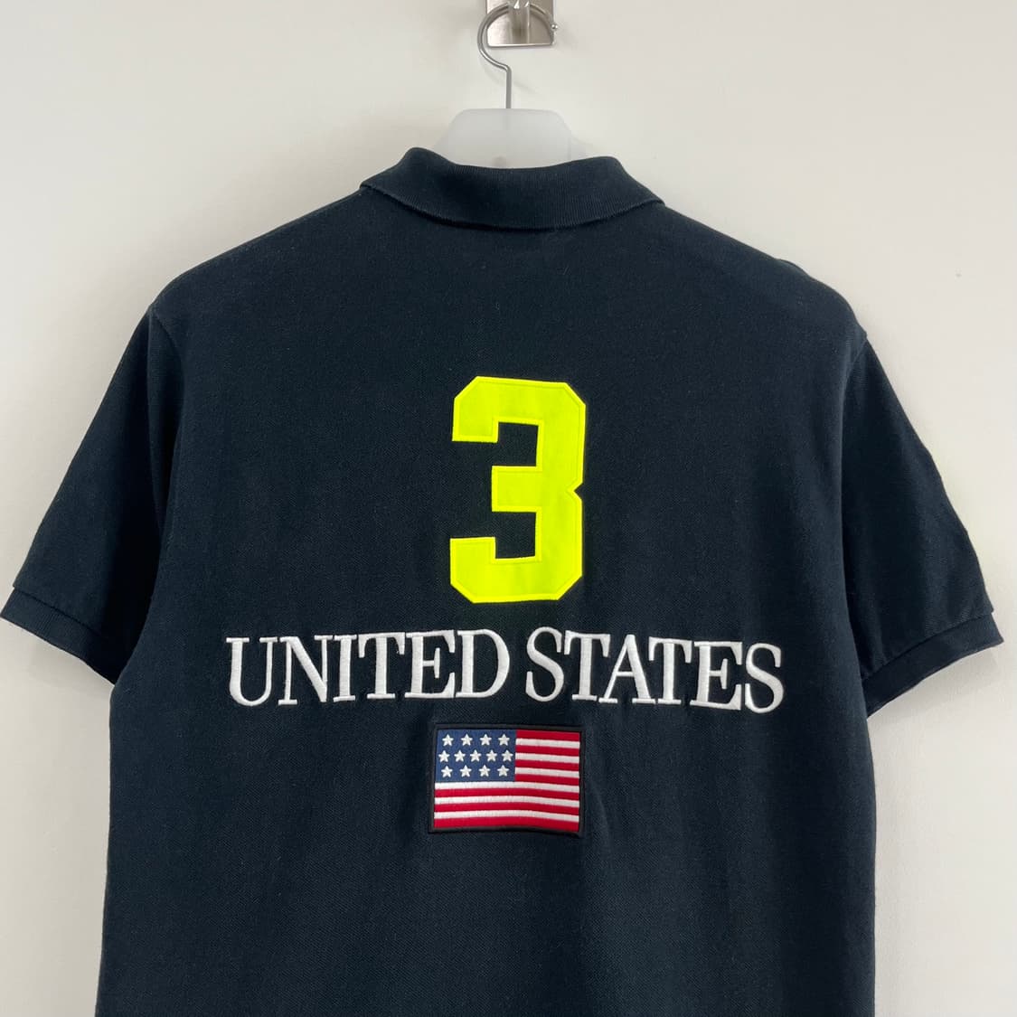 폴로 랄프로렌 빅포니 USA 성조기 블랙 반팔 카라티 상품이미지5