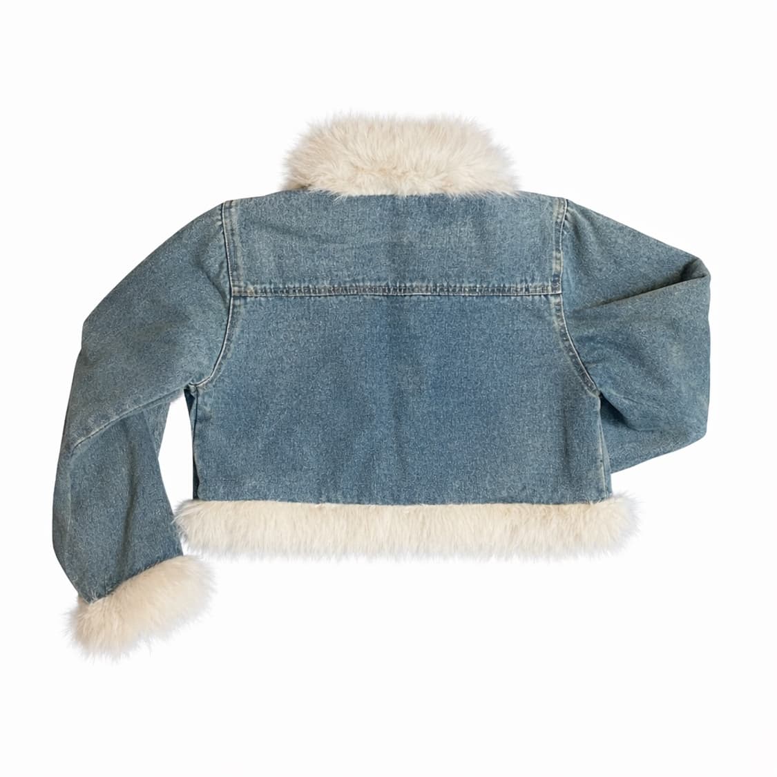 Faux fur denim set 퍼 데님 투피스 세트 상품이미지3