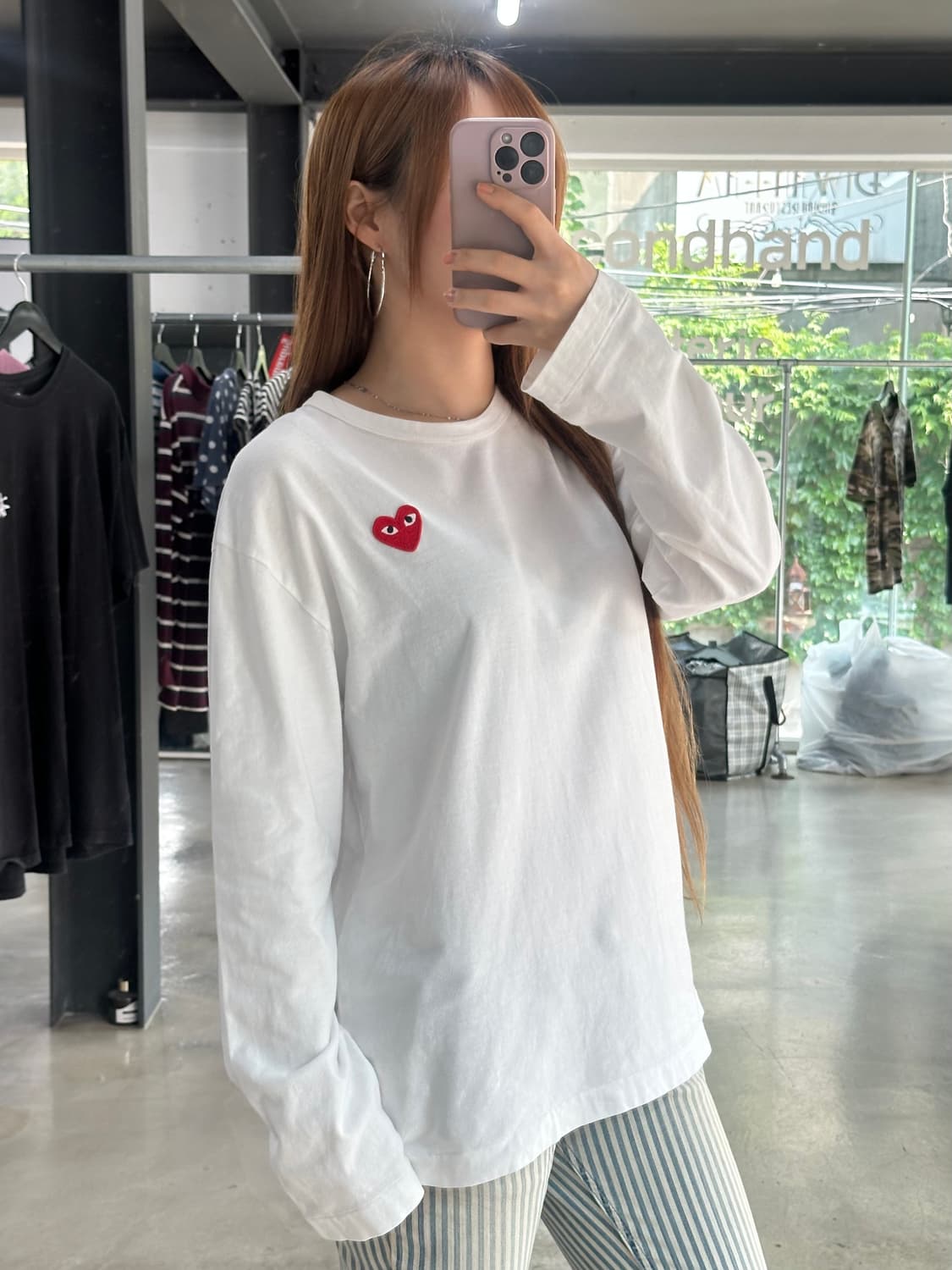 꼼데가르송 플레이 하트 롱슬리브 상품이미지1
