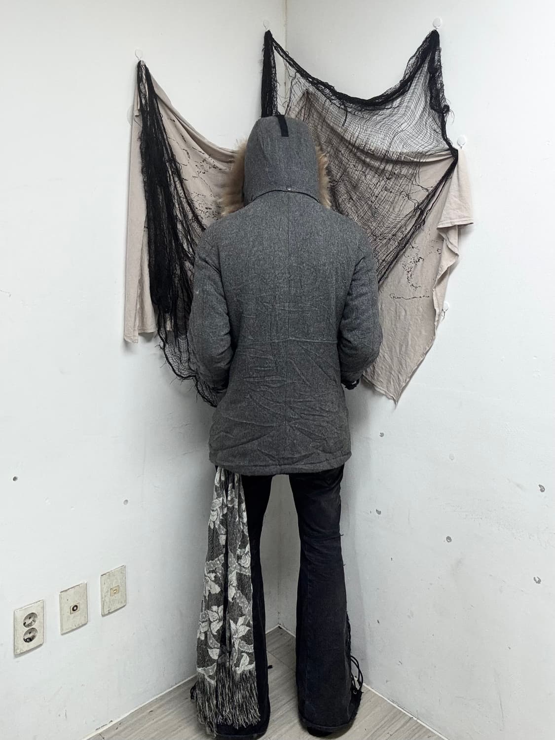 Y2K Grey Fur Parka 상품이미지4