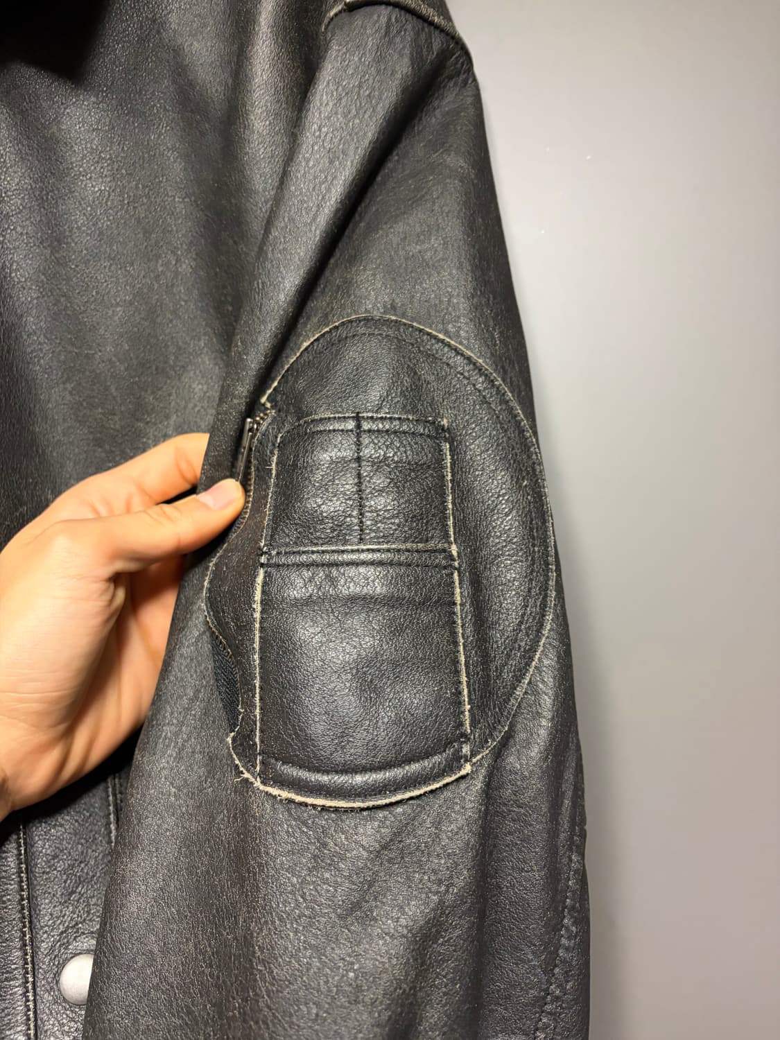 디스이즈네버댓 플라이트 레더 자켓 s 상품이미지6