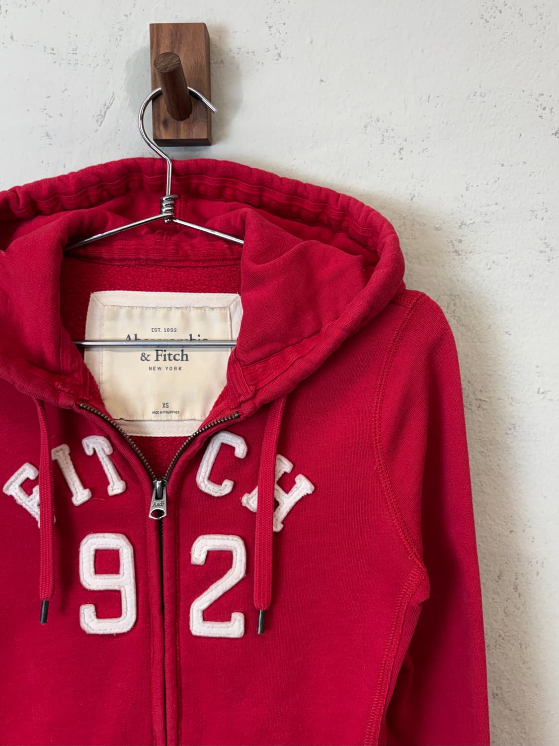 아베크롬비 빈티지 후드집업 레드 상품이미지2