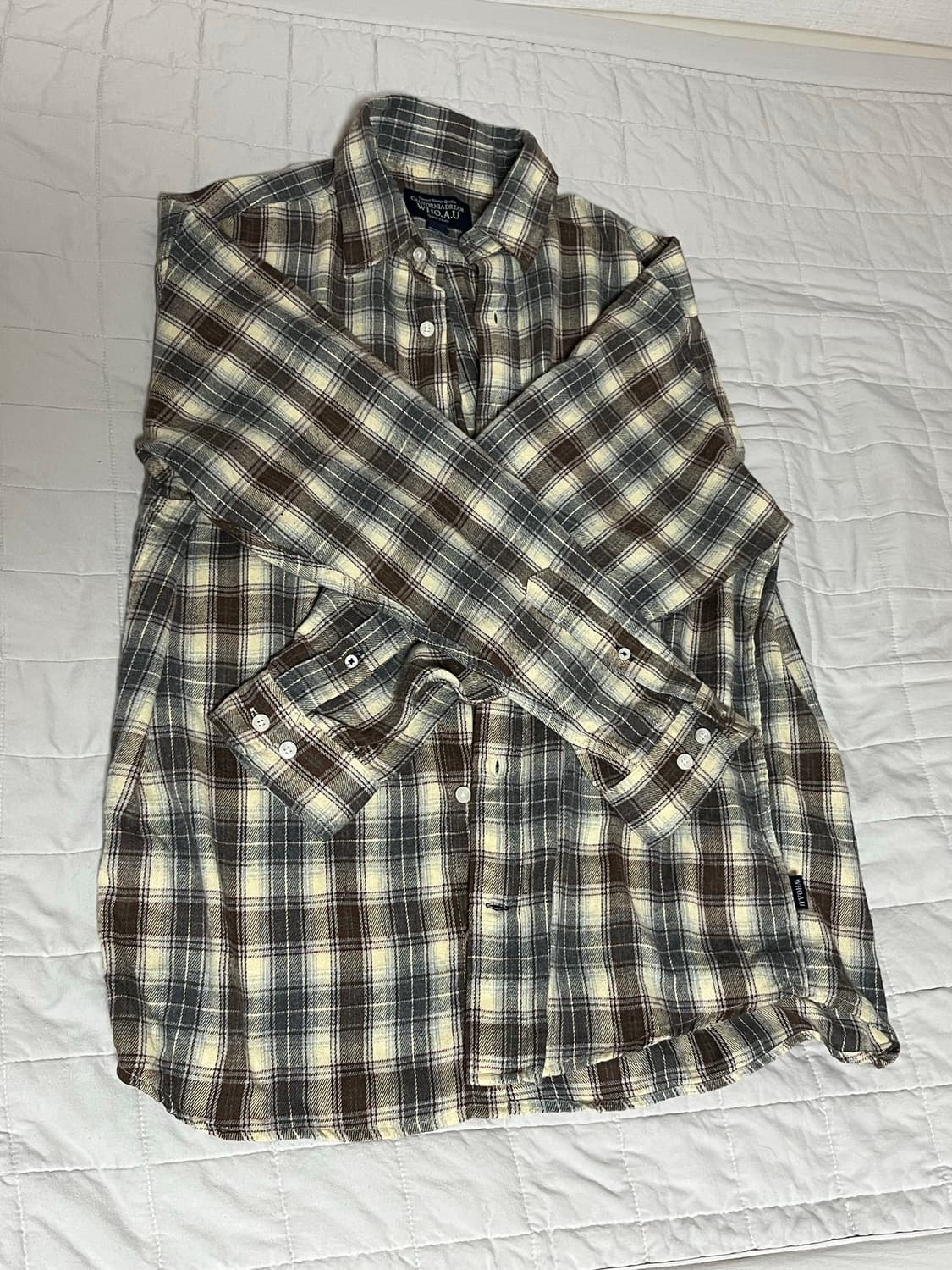 셔터 이탈리 체크 슬랙스 브라운 S 상품이미지5