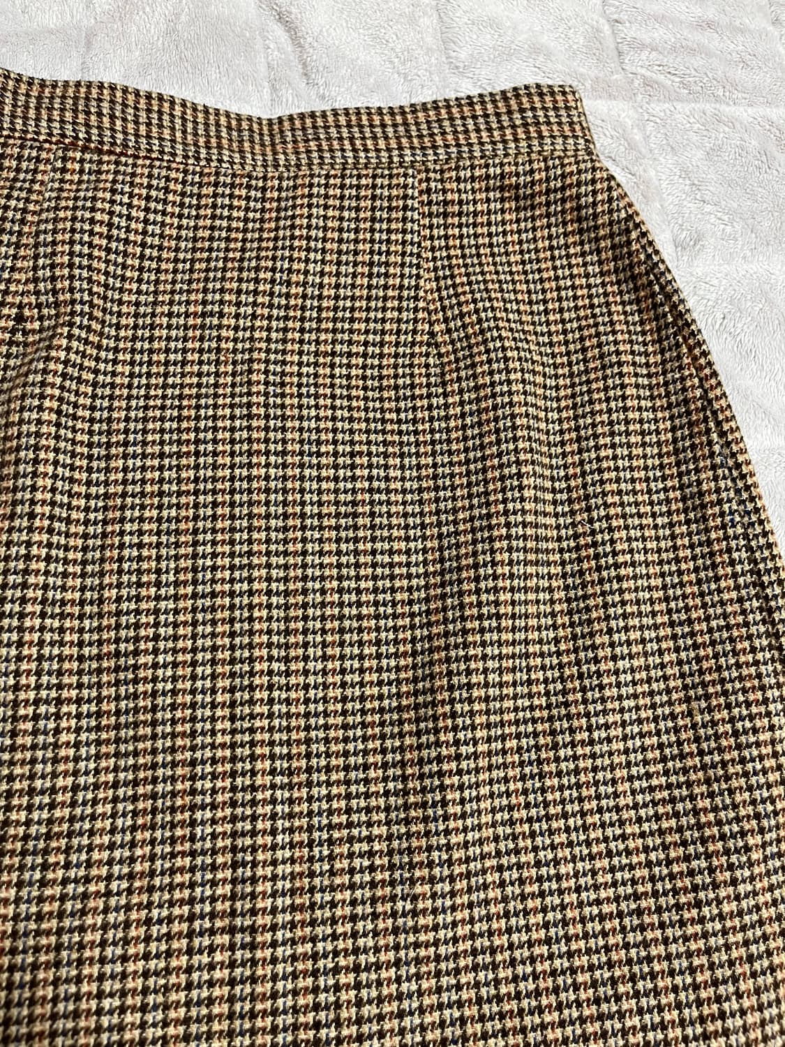 (구매가 8만원) 머메이드 슬릿 체크 모직울스커트 상품이미지5